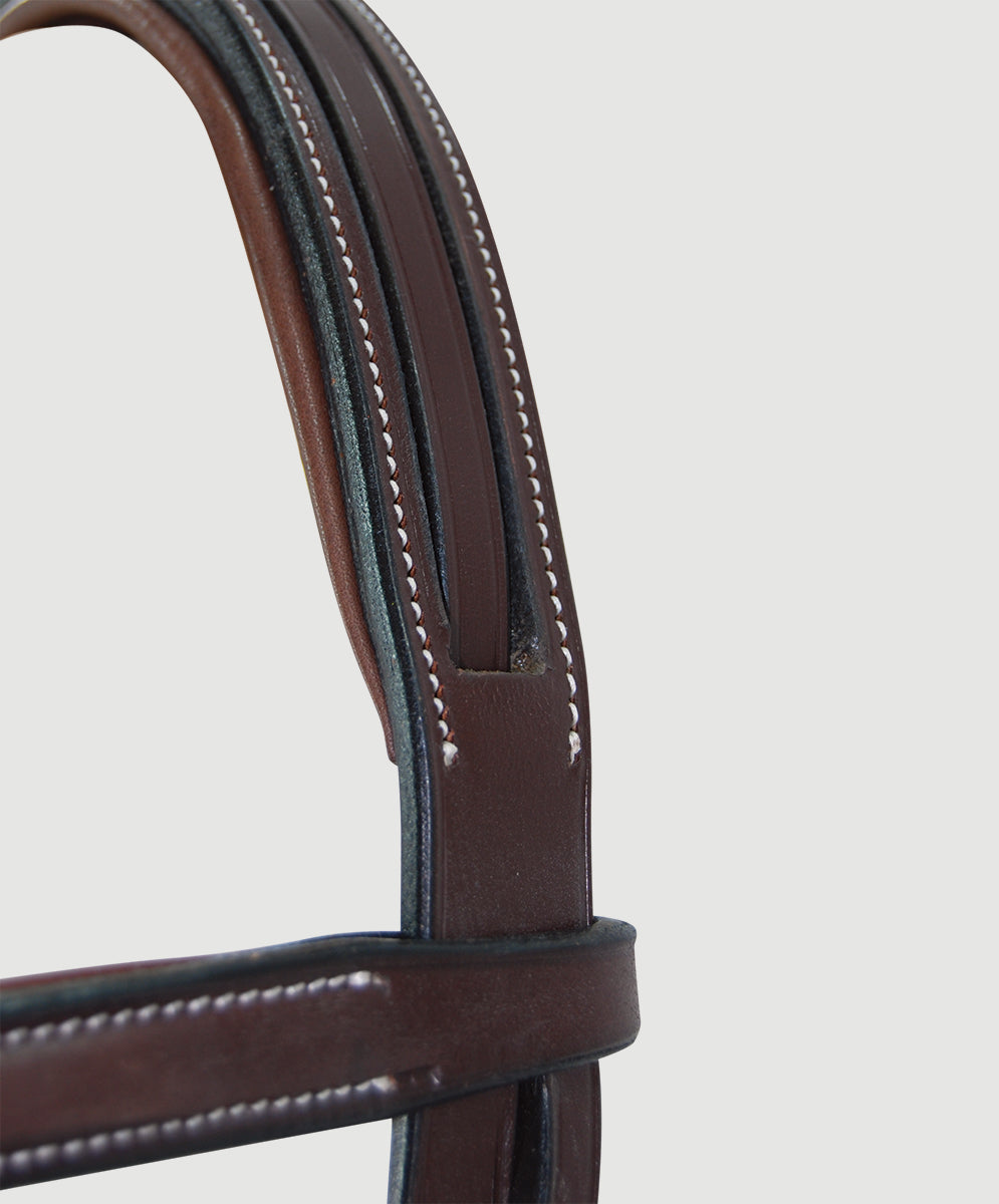 HBW-110 Bridle, Integrated, Wide, Raised, Fancy Stitch,Padded