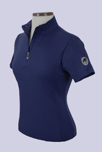 0101570  Ladies Short Sleeve 1/4 zip shirt