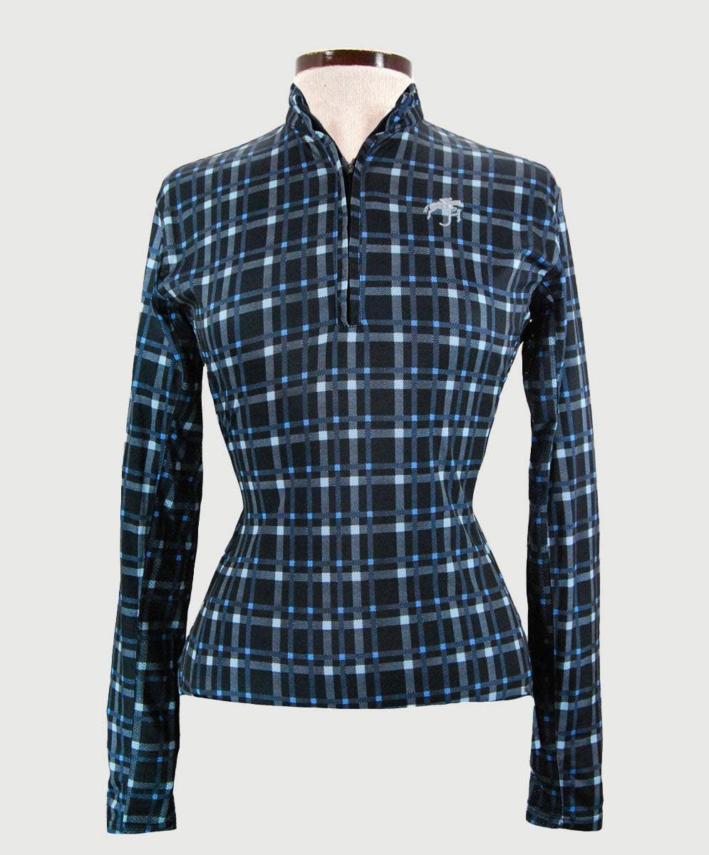 0101496 Royal Highness Equestrian Checkered Plaid Sun Shirt