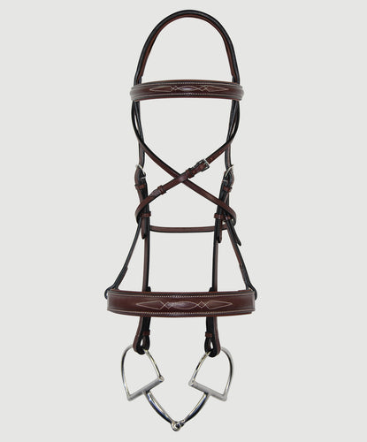 HBW-110 Bridle, Integrated, Wide, Raised, Fancy Stitch,Padded