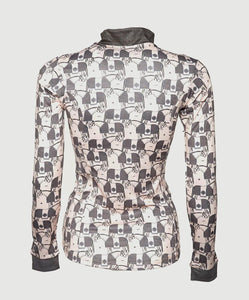 Espoir Blanketed Horse Quarter Zip Sun Shirt
